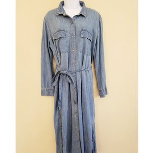 Gap 1969 denim style long shirtdress